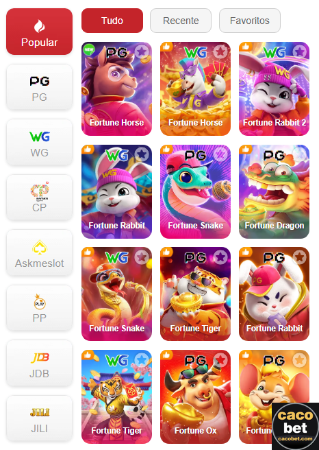 Experiência de Jogos cacobet.com