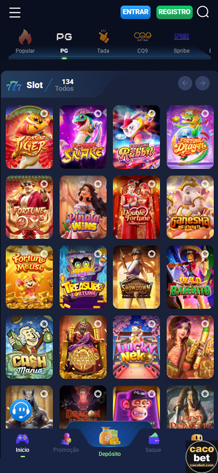 Prêmios Jogos cacobet.com